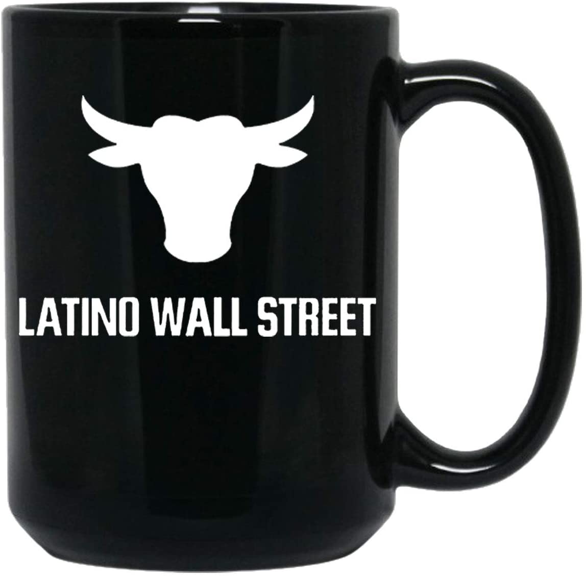 Latino Wall Street Toro 15 oz. Black Glossy Mug