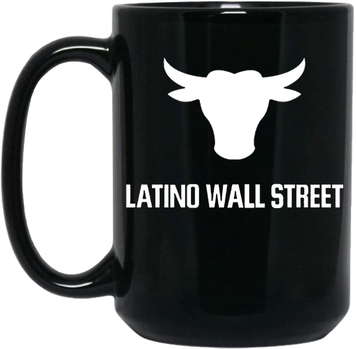 Latino Wall Street Toro 15 oz. Black Glossy Mug